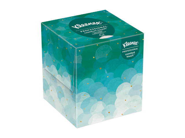 Kleenex Professional Facial Tissue Cube for Business (21270), Upright Face Tissue Box, 36 Boxes / Case, 95 Tissues / Box, 3,420 Tissues / Case