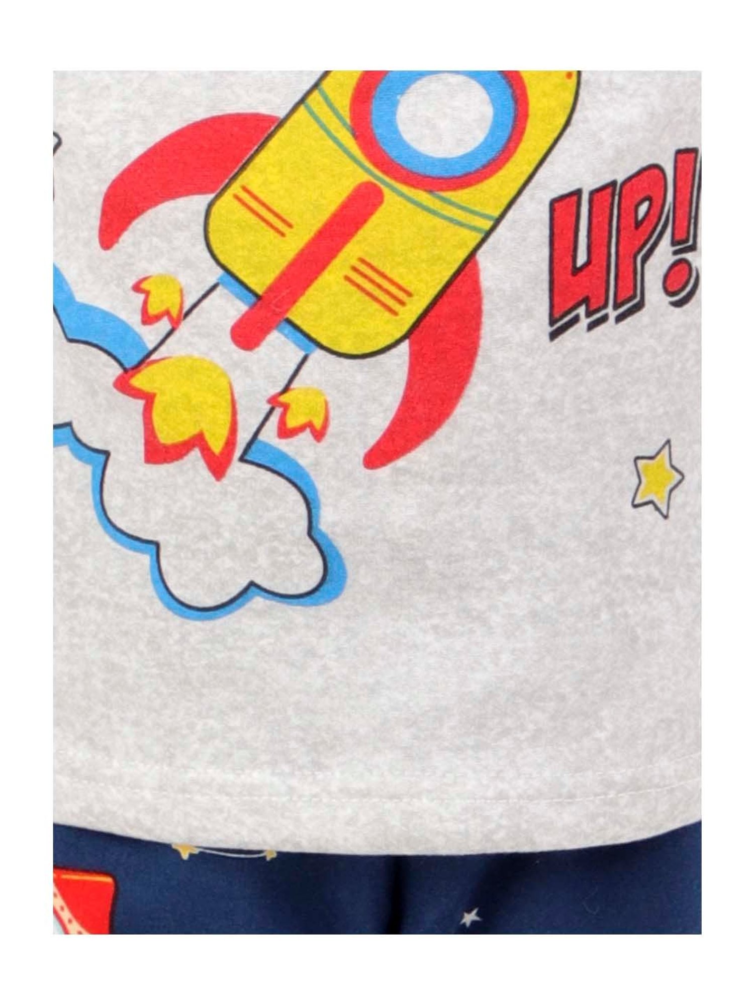 Ahhaaaa Kids Navy & Grey Printed Sweatshirt with Pants