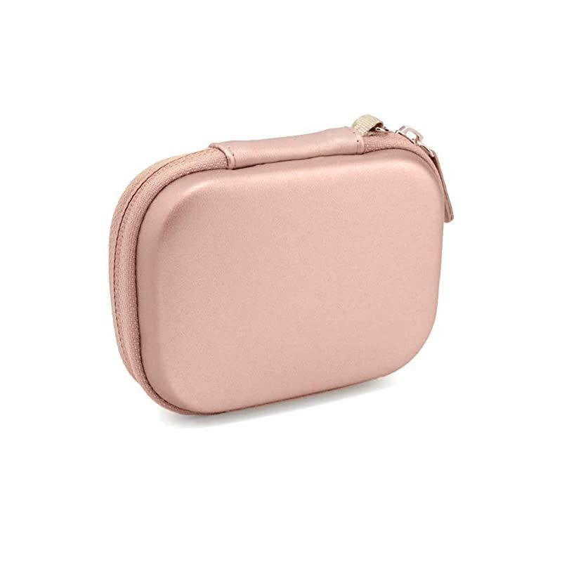 Protection and Storage Case for Airpods Case, Featured Design, mesh Pouches for airpods case, Wall Charger and Cable, (Rose Gold)