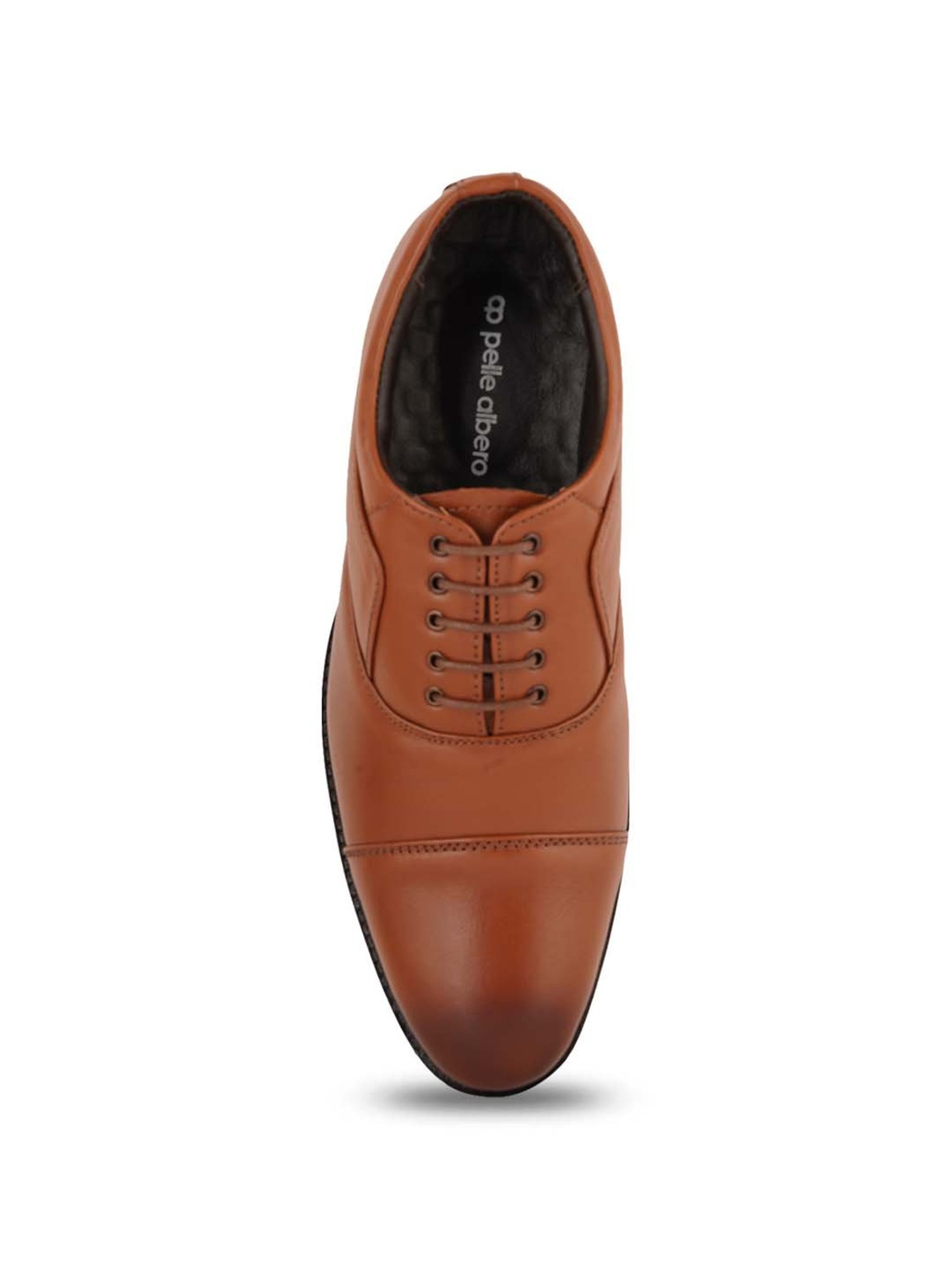 Pelle Albero Men's Tan Oxford Shoes