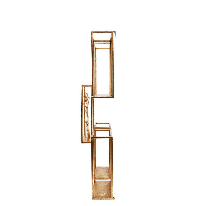 Tawa Mirrored Wall Accent Gold - A&B Home