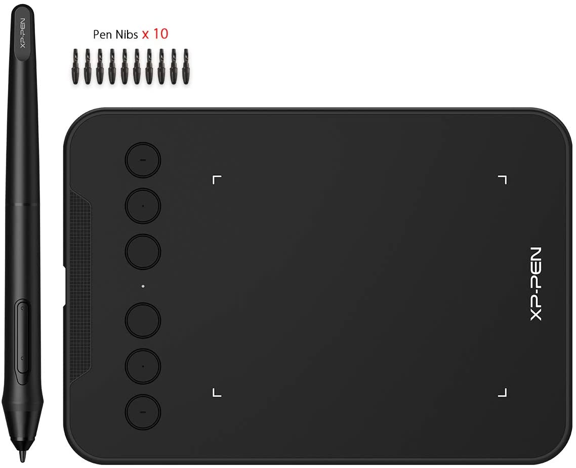 XP-PEN Deco mini4 Graphics Tablet 4 x 3 Inch Pen Tablet with Battery-Free Stylus and 6 Customizable Shortcut Keys for Student E-Learning and Online Teaching-Compatible with Chromebook