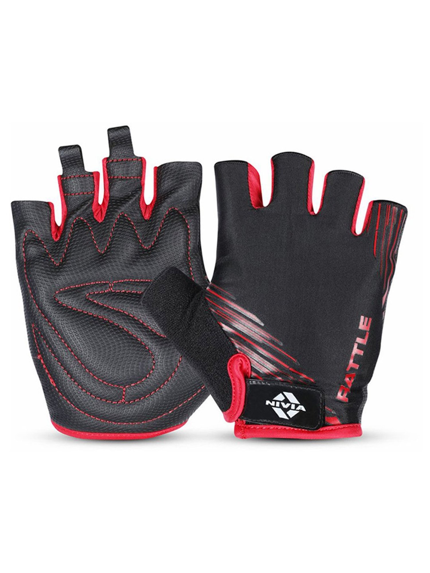 Nivia Rattle Gym Glove (Black) Size - L