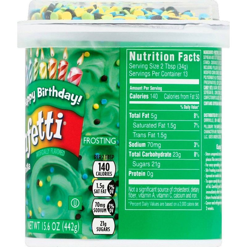 Pillsbury Funfetti Vibrant Green Vanilla Frosting - 15.6oz