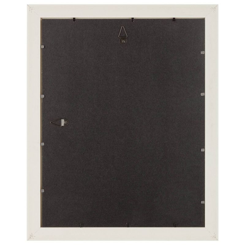 4pc 11"x14" Matted to 8"x10" Farmhouse Tabletop or Wall Mount Picture Frames Distressed White - Life Moments