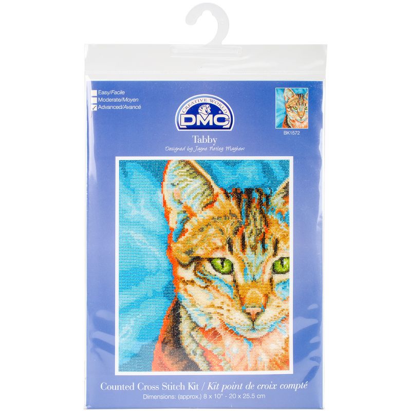 DMC Counted Cross Stitch Kit 8"X10"-Tabby (14 Count)