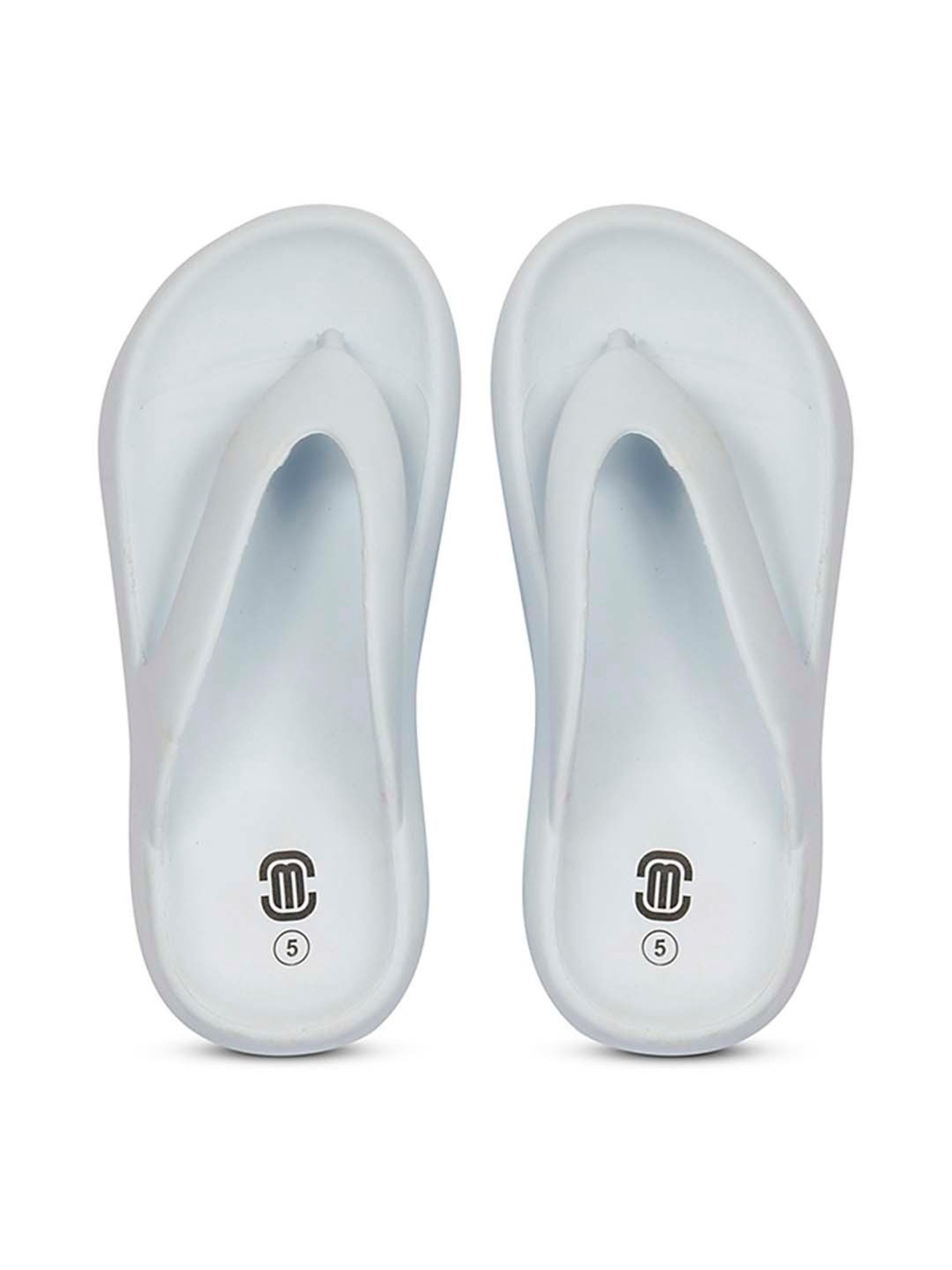 Mozafia Women's Ice Blue Flip Flops