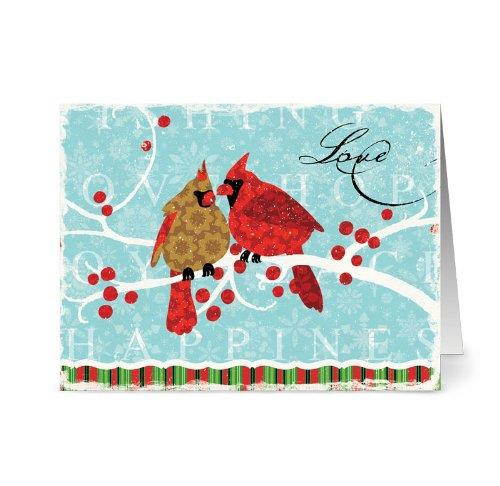 72 Note Cards - Christmas Cardinals - 6 Designs - Including Red Envelopes