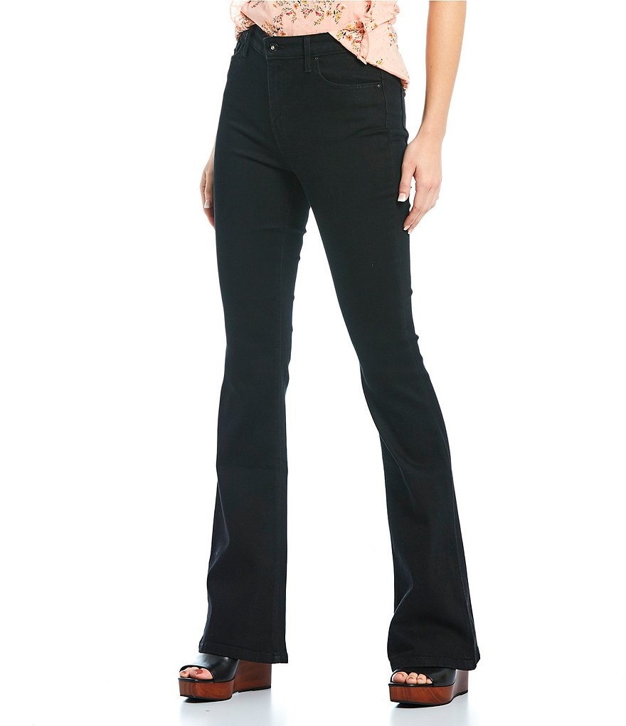 YMI Jeanswear Love Mid Rise Fray Hem Flare Jeans