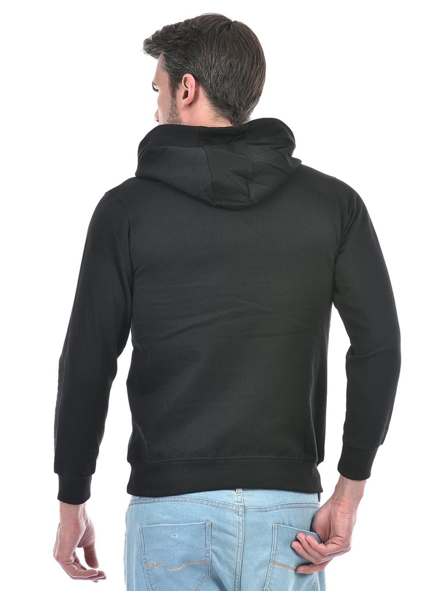 Integriti Black Regular Fit Hooded Sweatshirt