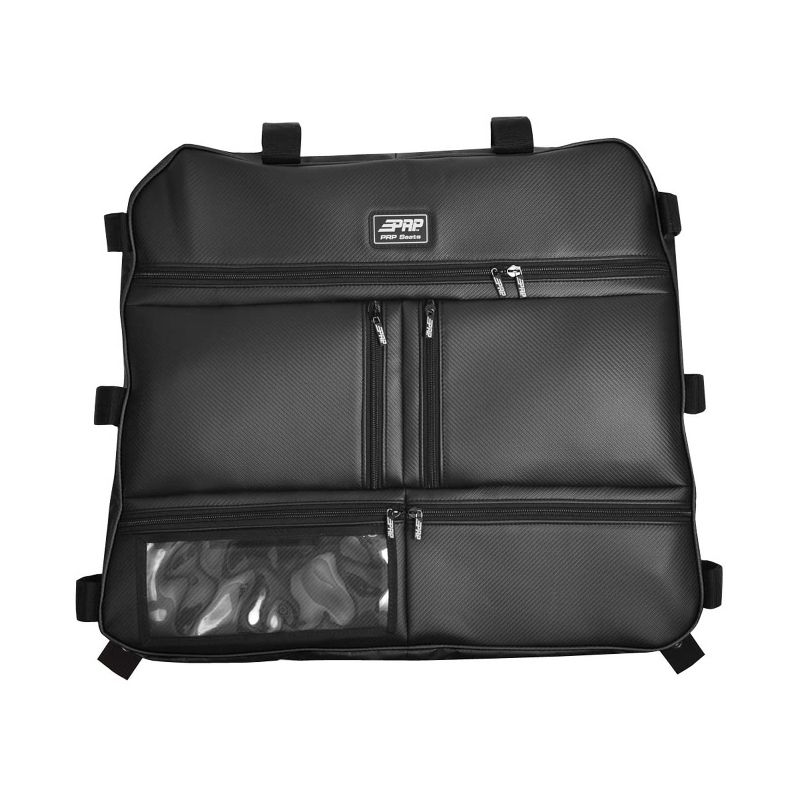 PRP Seats E47-214 Durable Overhead Storage Bag for Polaris RZR with 5 Compartments, Clear View Pocket, and Rubberized Zippers, Black
