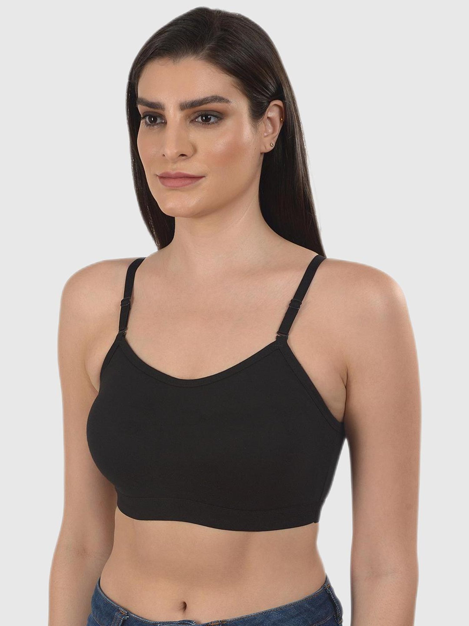 mod & shy Black Solid Non-padded Bra