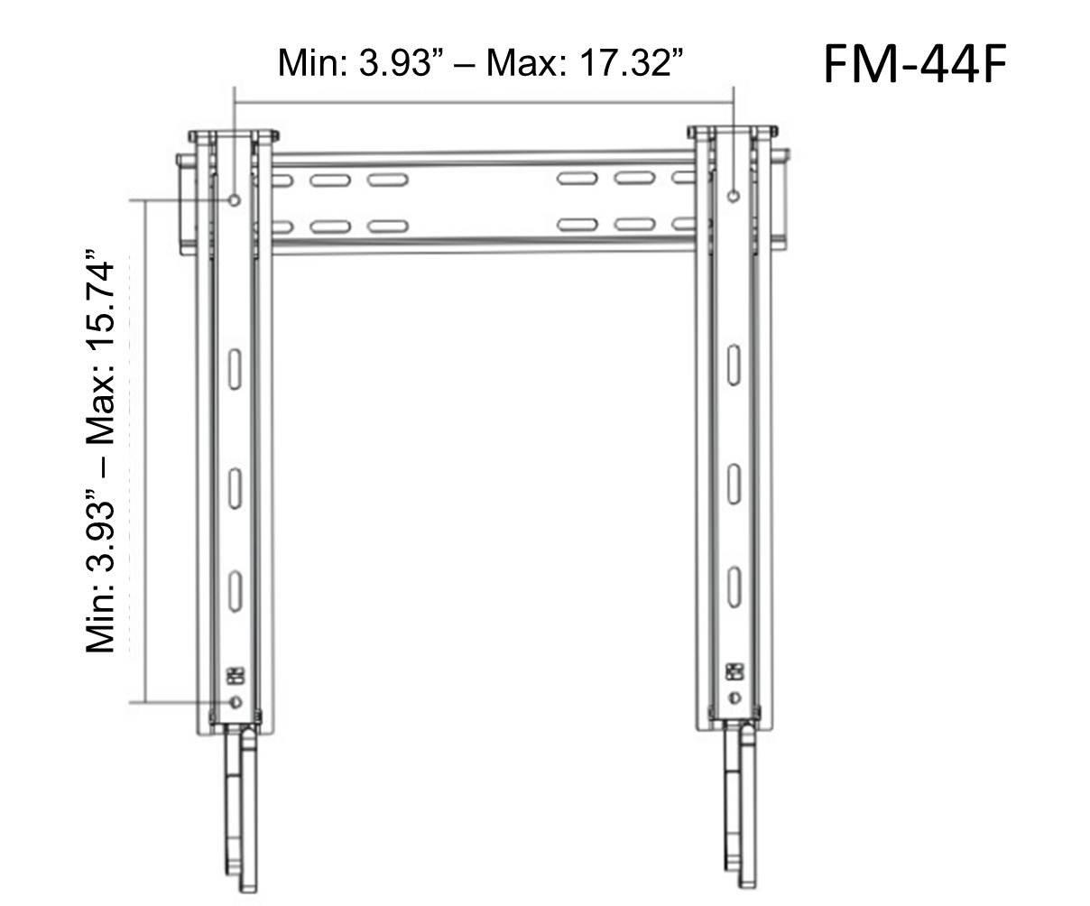 OSD Audio FM-44F Ultra Slim Fixed Flat Wall Mount for 32-inch to 55-inch LED and LCD TV