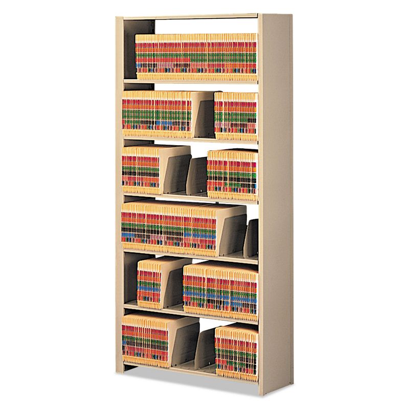 Tennsco Snap-Together Steel Six-Shelf Closed Starter Set 48w x 12d x 76h Sand 127648PCSD