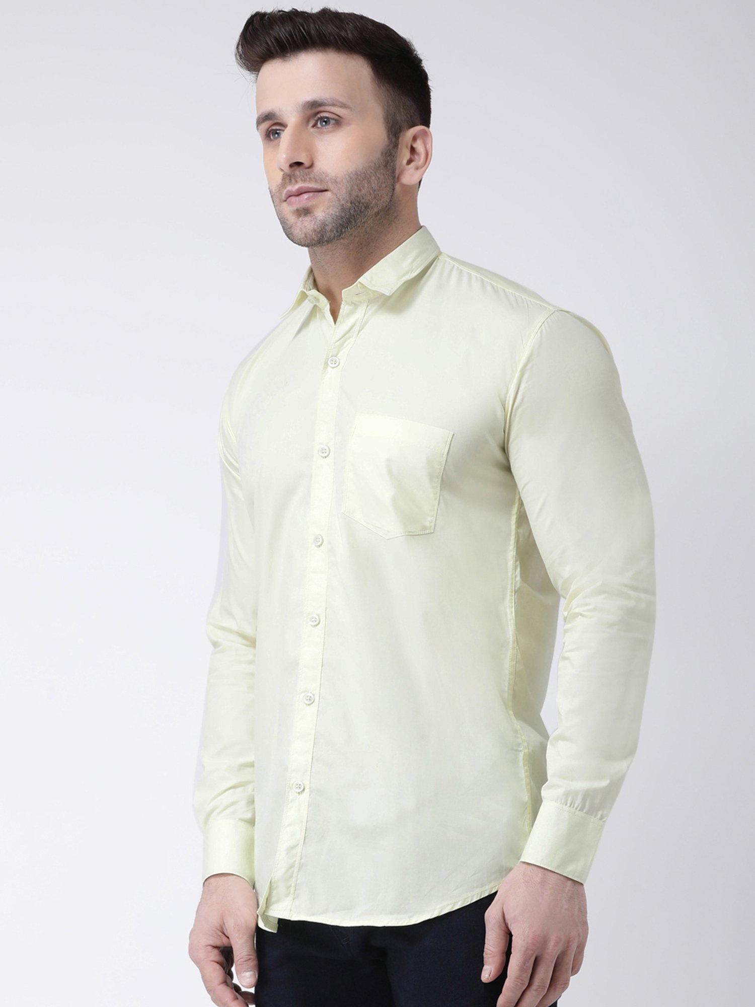 Hangup Plus Lemon Slim Fit Pure Cotton Shirt