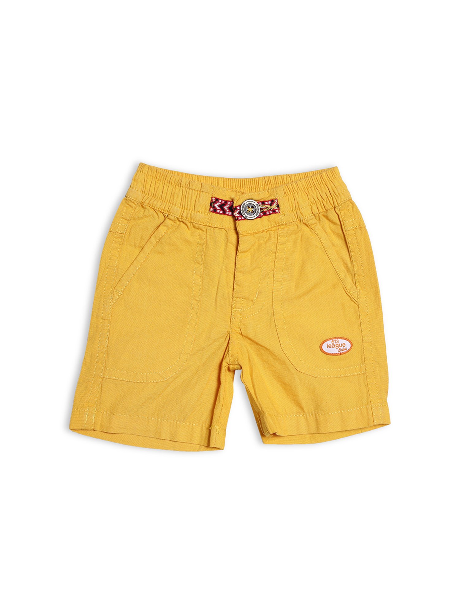 612 League Kids Yellow Solid Shorts