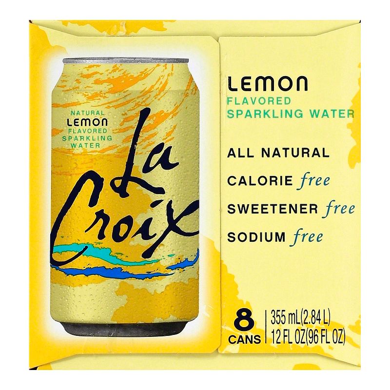LaCroix Sparkling Water Lemon - 8pk/12 fl oz Cans