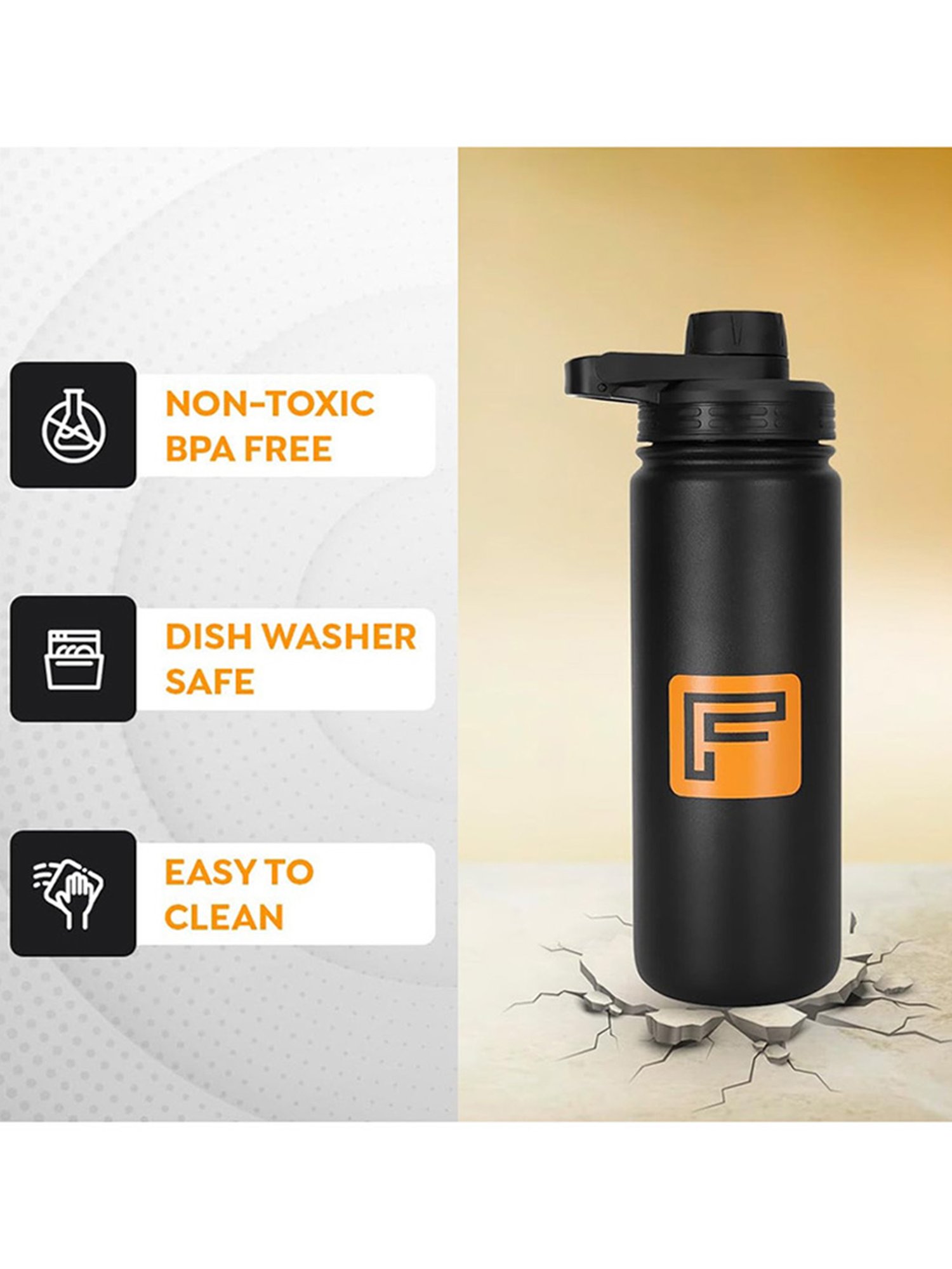 Protoner Gym Gloves with Padded Palm and Wrist Support (Black)