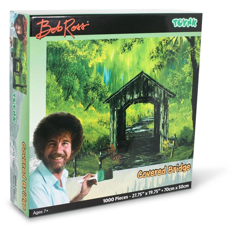 Toynk Bob Ross Covered Bridge Nature Puzzle | 1000 Piece Jigsaw Puzzle