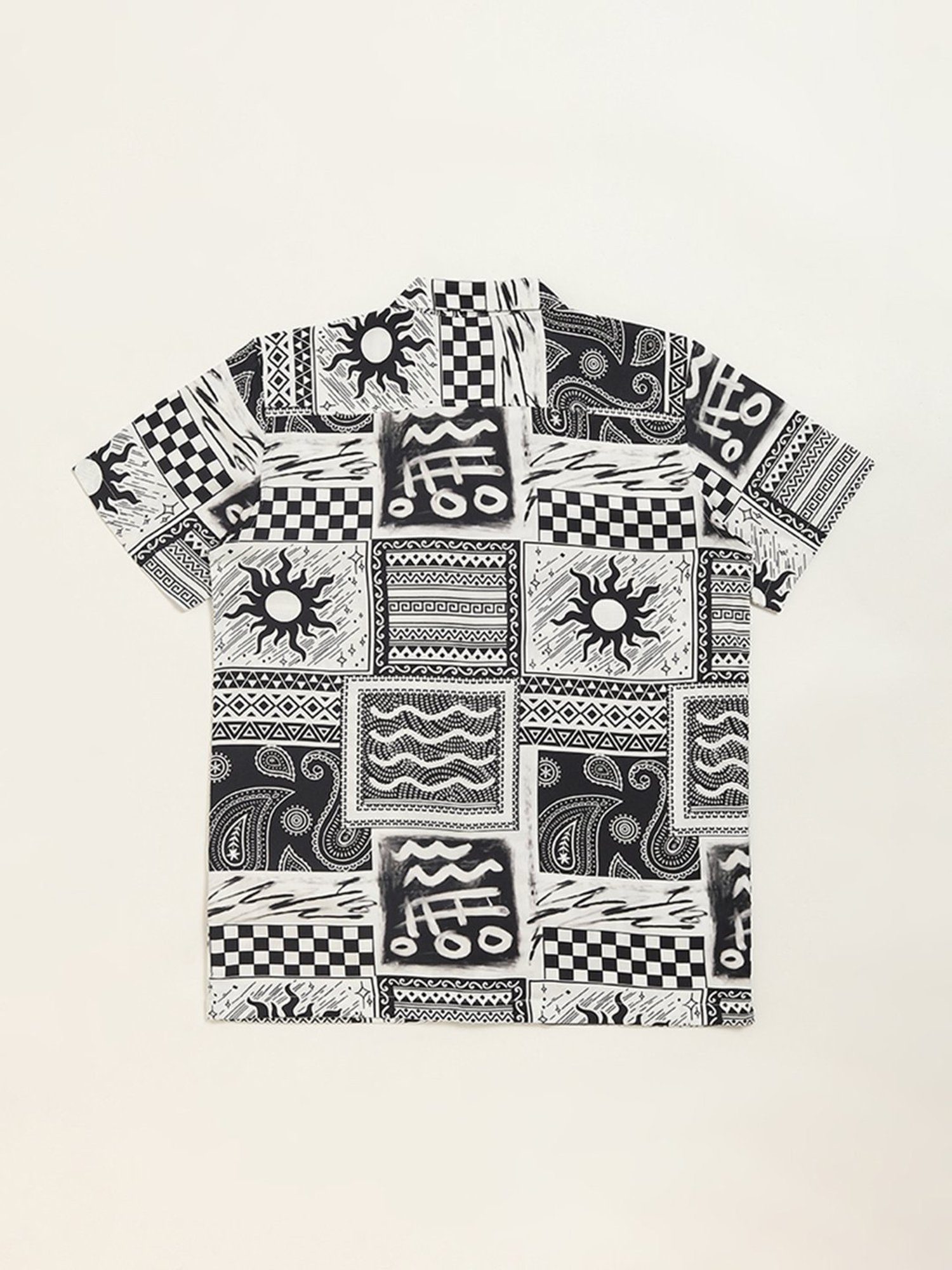 Y&F Kids by Westside Black Geometrical Print Shirt