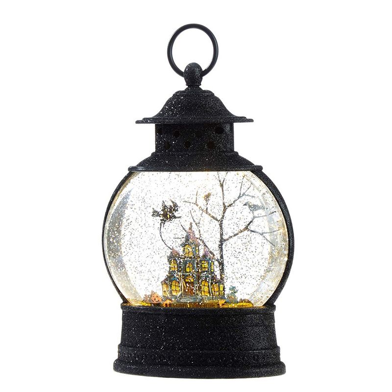 Raz Imports 10" Round Lighted Water Lantern Haunted House Halloween Decoration