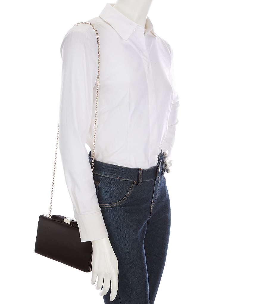 Kate Landry Satin Buckle Clutch Bag