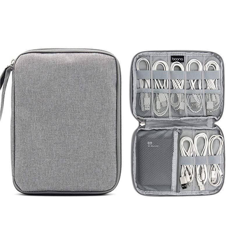 Organizer Travel Universal Cable Organizer s Accessories Cases for Cable (Single Layer-Gray-M)