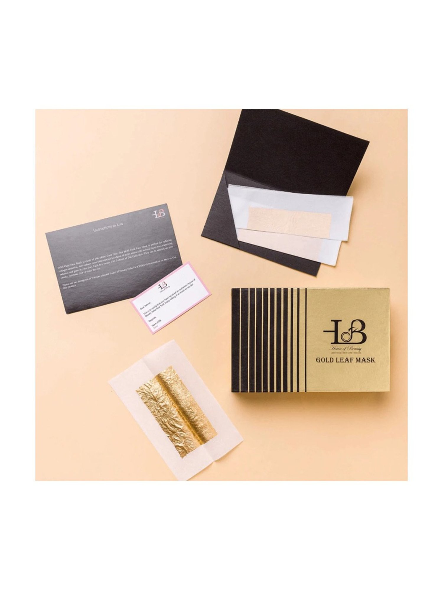 House of Beauty 24K Gold Face Mask - 4 Sheets - 150 gm