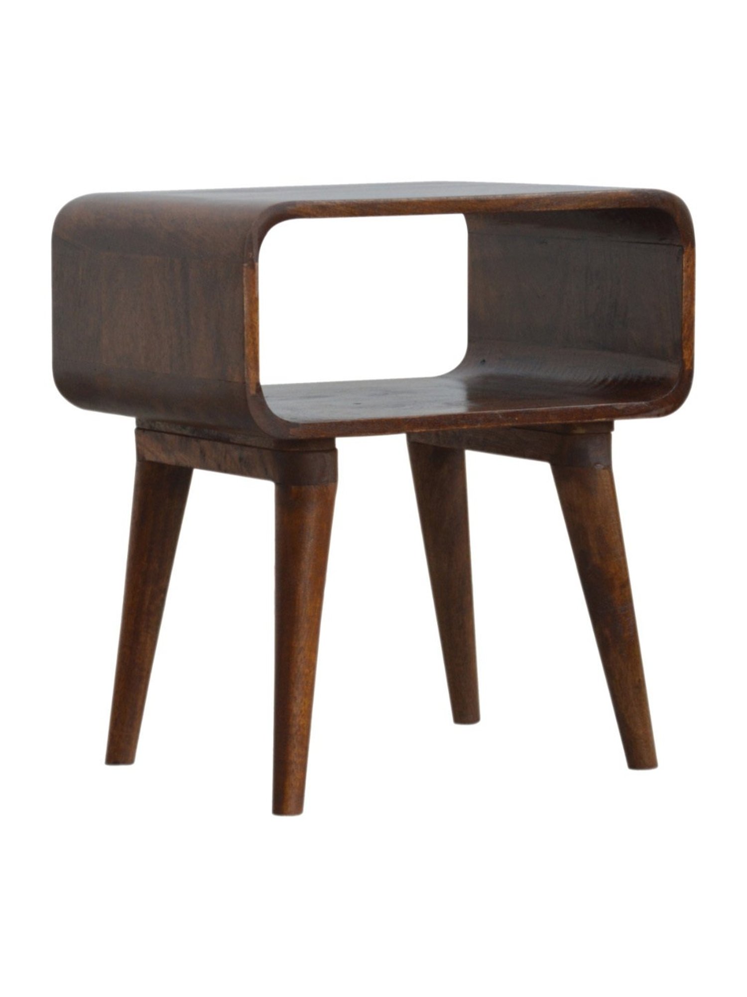 Ikiriya Avina Solid Dark Brown Wood End Table