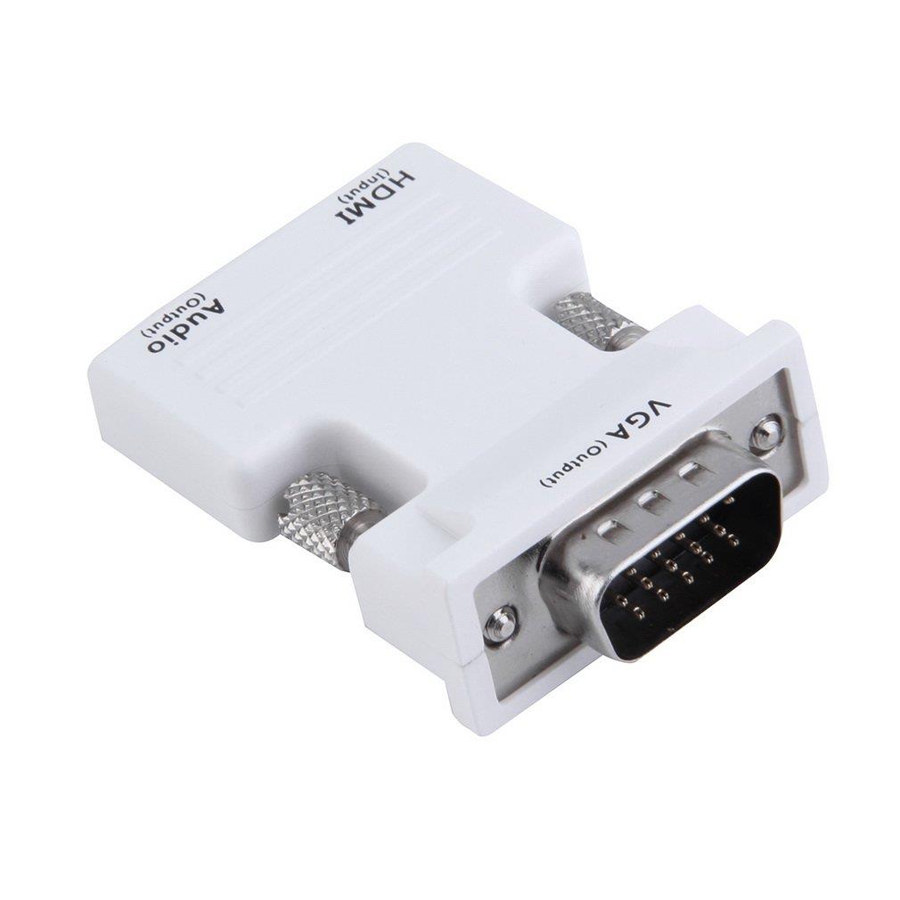 HDMI Female to VGA Male Converter+Audio Adapter Support 1080P Signal Output