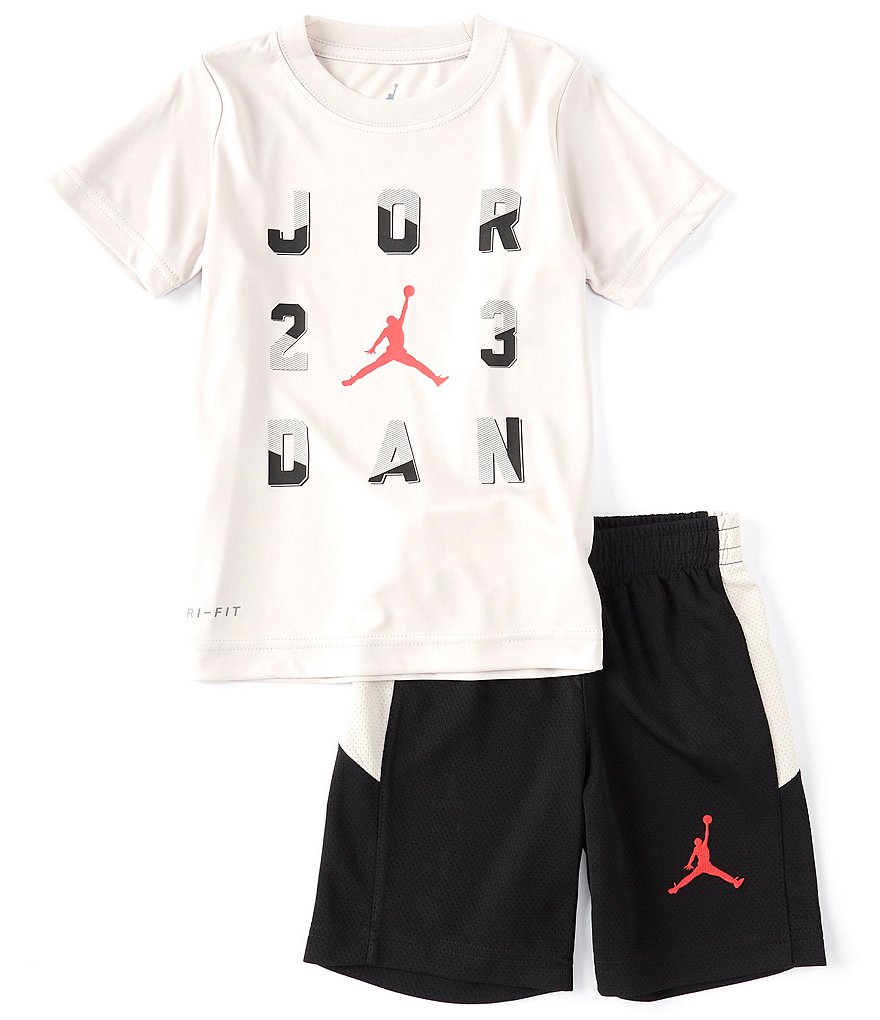 Champion Little Boys 2T-7 Short-Sleeve Script Logo Tee & Short Set