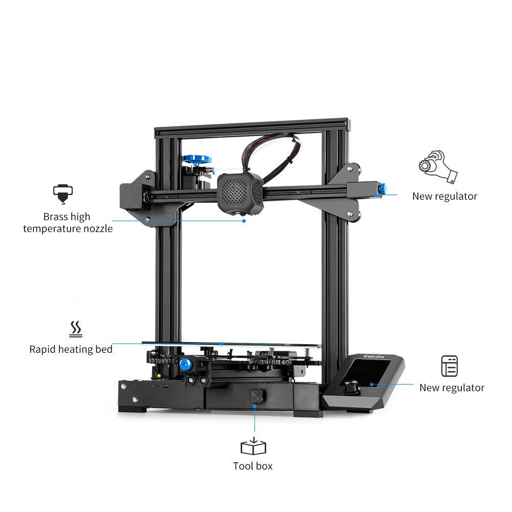 Ender-3 V2 CREALITY 3D Printer DIY Kit Silent TMC2208 Stepper Resume Power Failure Printer Upgraded Tempered Glass Impresora 3D