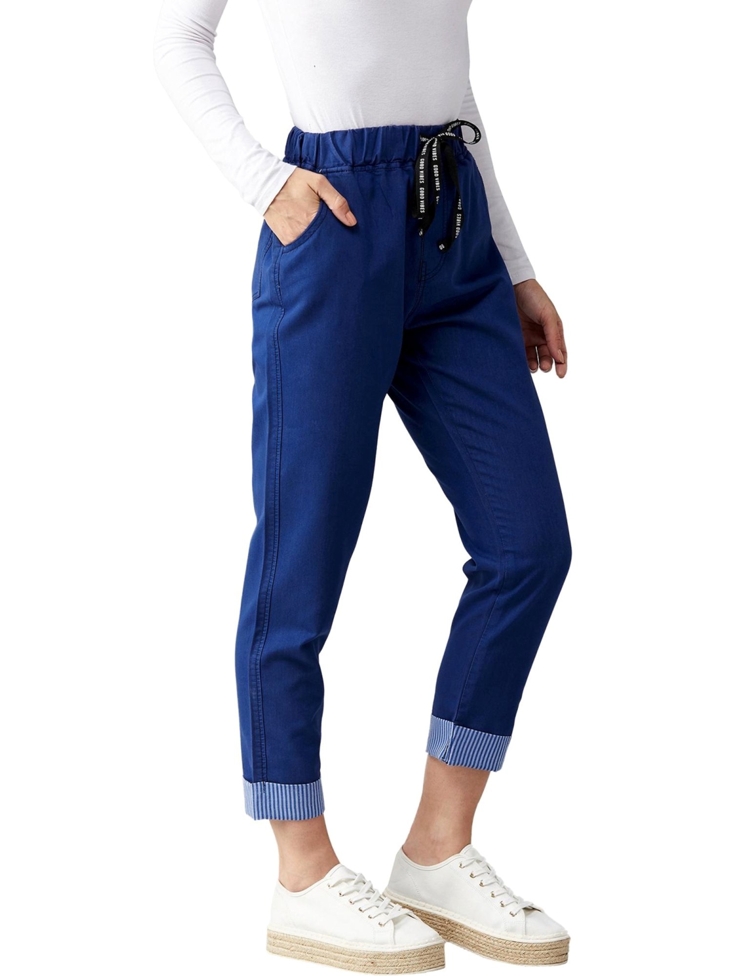 DOLCE CRUDO Blue Tapered Fit Jeans