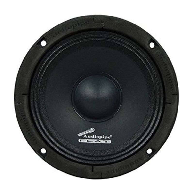 Audiopipe 2 x APMB-65FLT 250 Watt 6.5-inch Flat Mount APMB Series Midrange Driver Speaker w/ Flat House Design, Black (2 Pack)