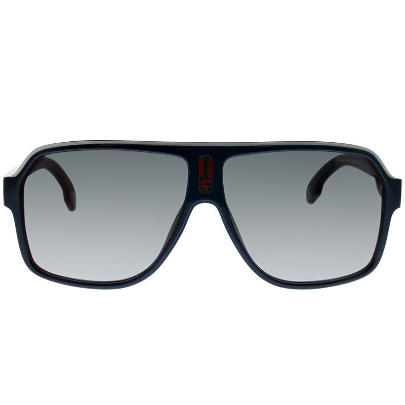 Carrera  8RU 9O Unisex Rectangle Sunglasses Blue with Red/White/Blue Stripes 62mm