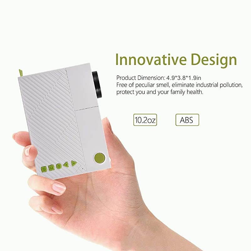 Mini Projector Portable 1080P LED Projector for iPhone Android Smartphone HDMI Devices Home Cinema Theater Great Gift Pocket Video Projector for Party Game and Outside Camping