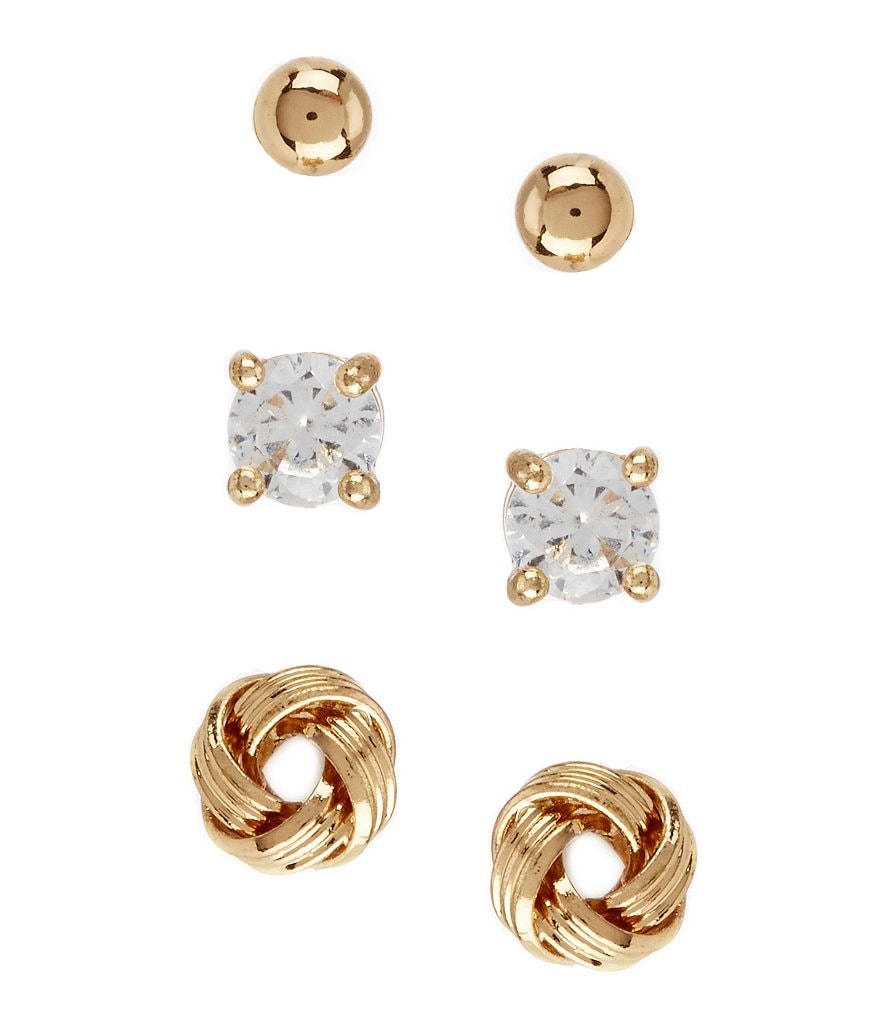 Tailored Sterling Silver Stud Earring Set
