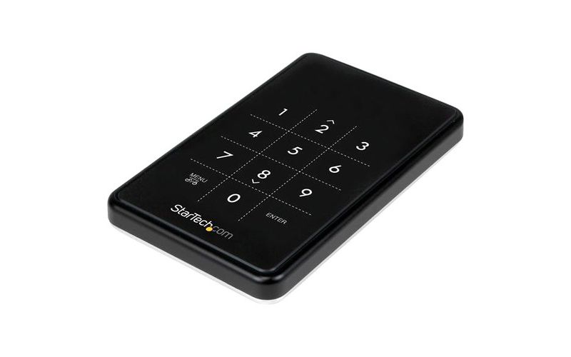 StarTech.com USB 3.0 encrypted SATA III enclosure for 2.5in hard drive - portable external HDD / SSD enclosure - 1 x HDD Supported - 1 x SSD Supported