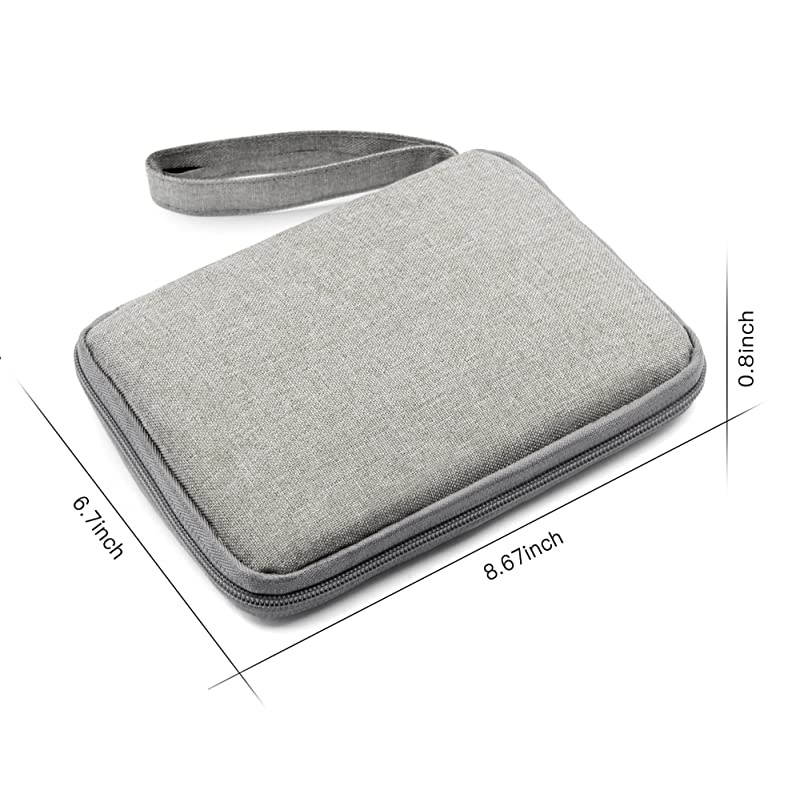 Travel Cable Cord Orgainzer Storage Bag Electronic Carrying Case for SD Memory Cards Case Earphone Hard Drive Medium SingleLayer Grey