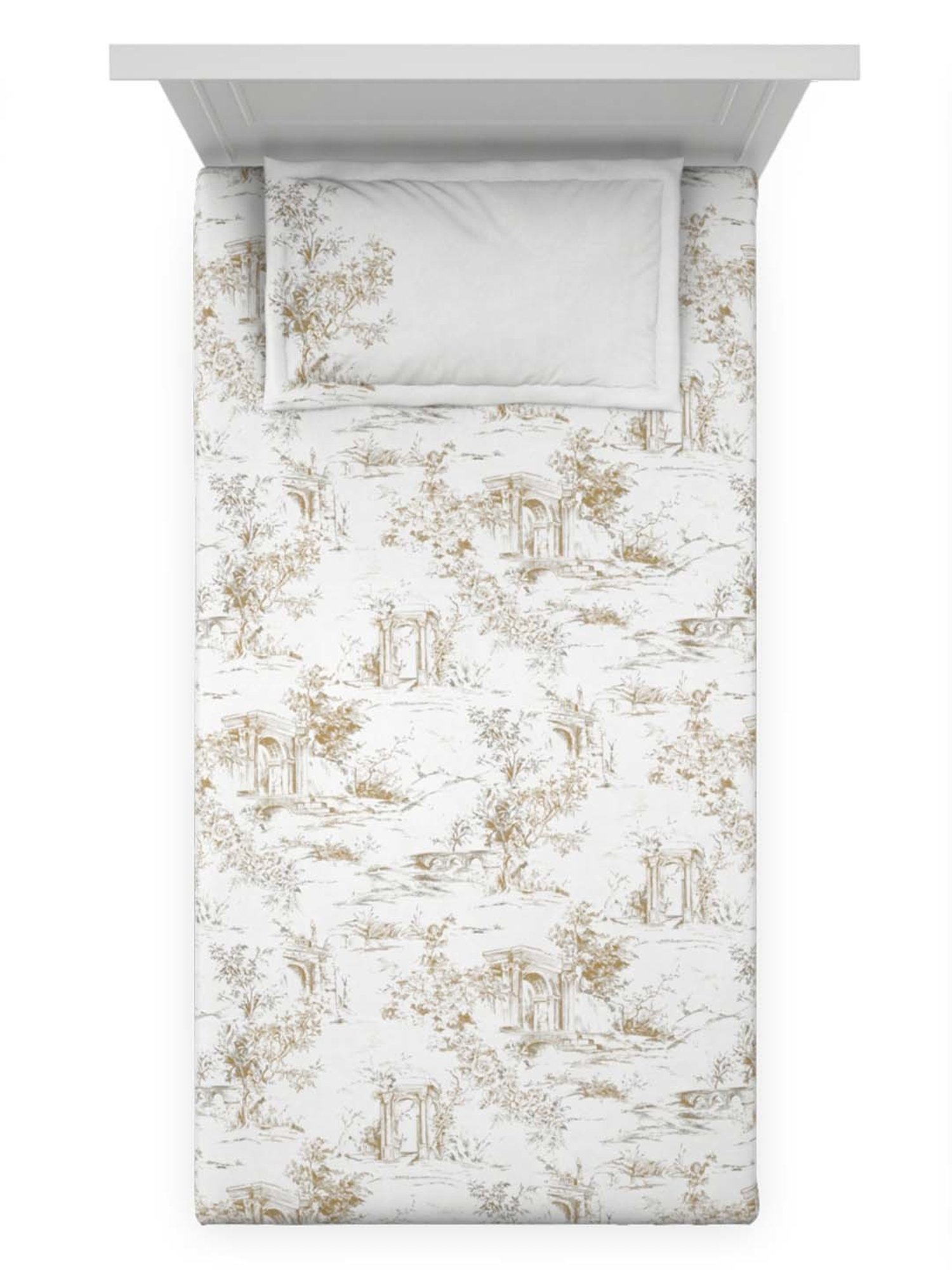 Ddecor Live beautiful Radiance Yellow 144 TC Cotton Single Bedsheet with 1 Pillow Cover