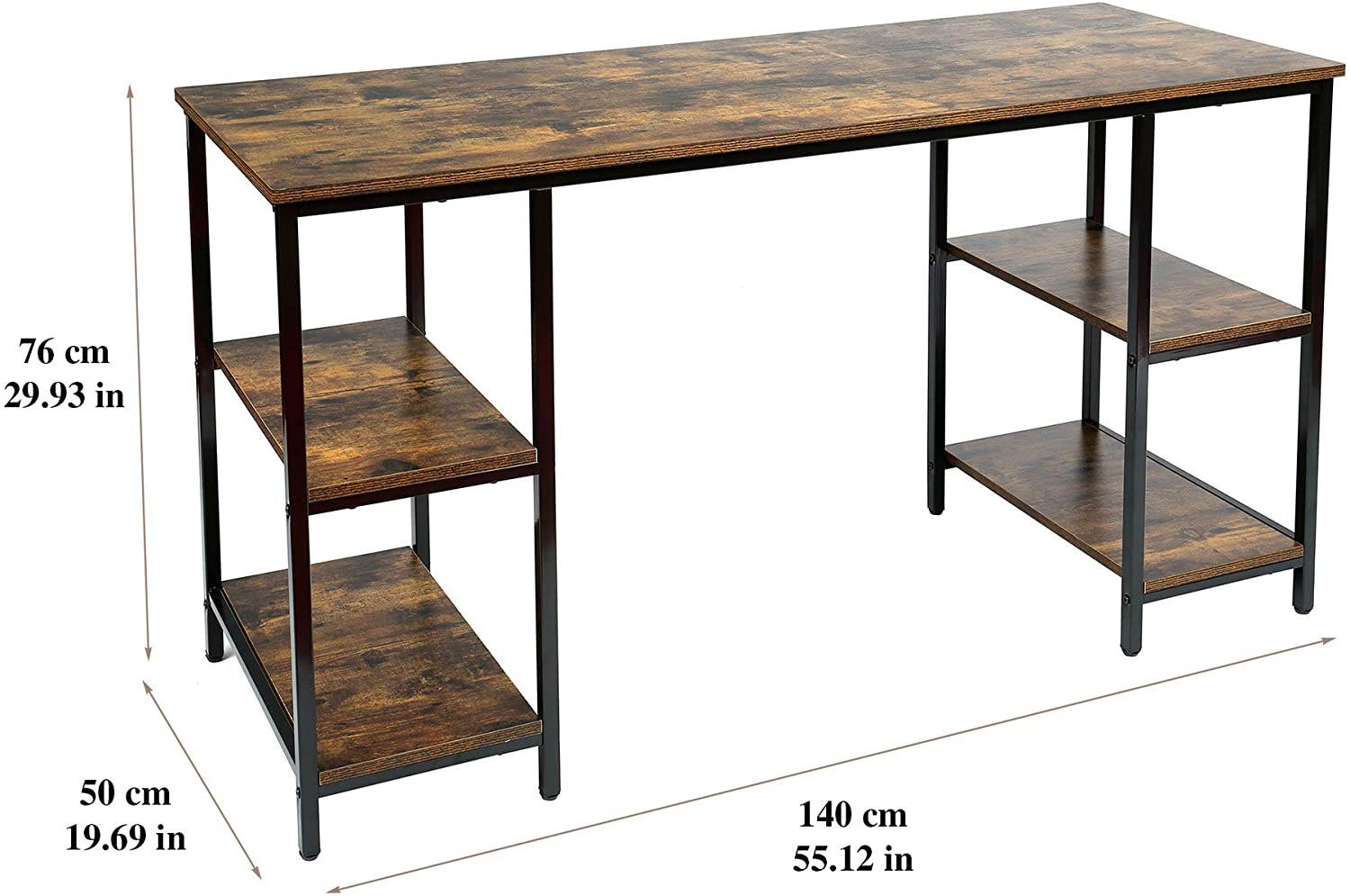 43 inch Gaming Desk Racing Style Computer Desk Living Room Desk Home Office Desk Writing Table Study Table With Cable Management Hole and Adjustable Foot Pads