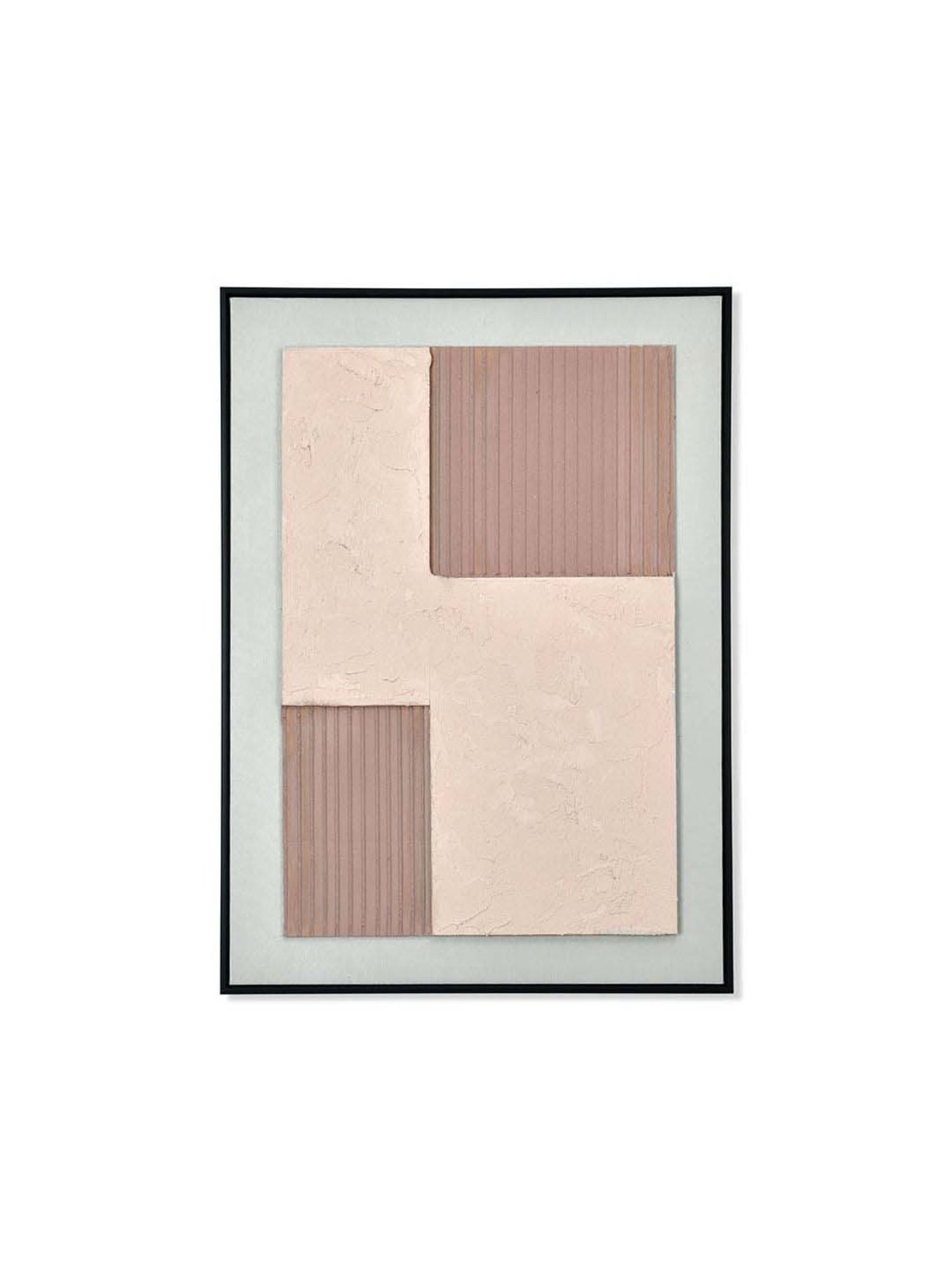 @home Brown & Beige Canvas Square Textured Wall Painting