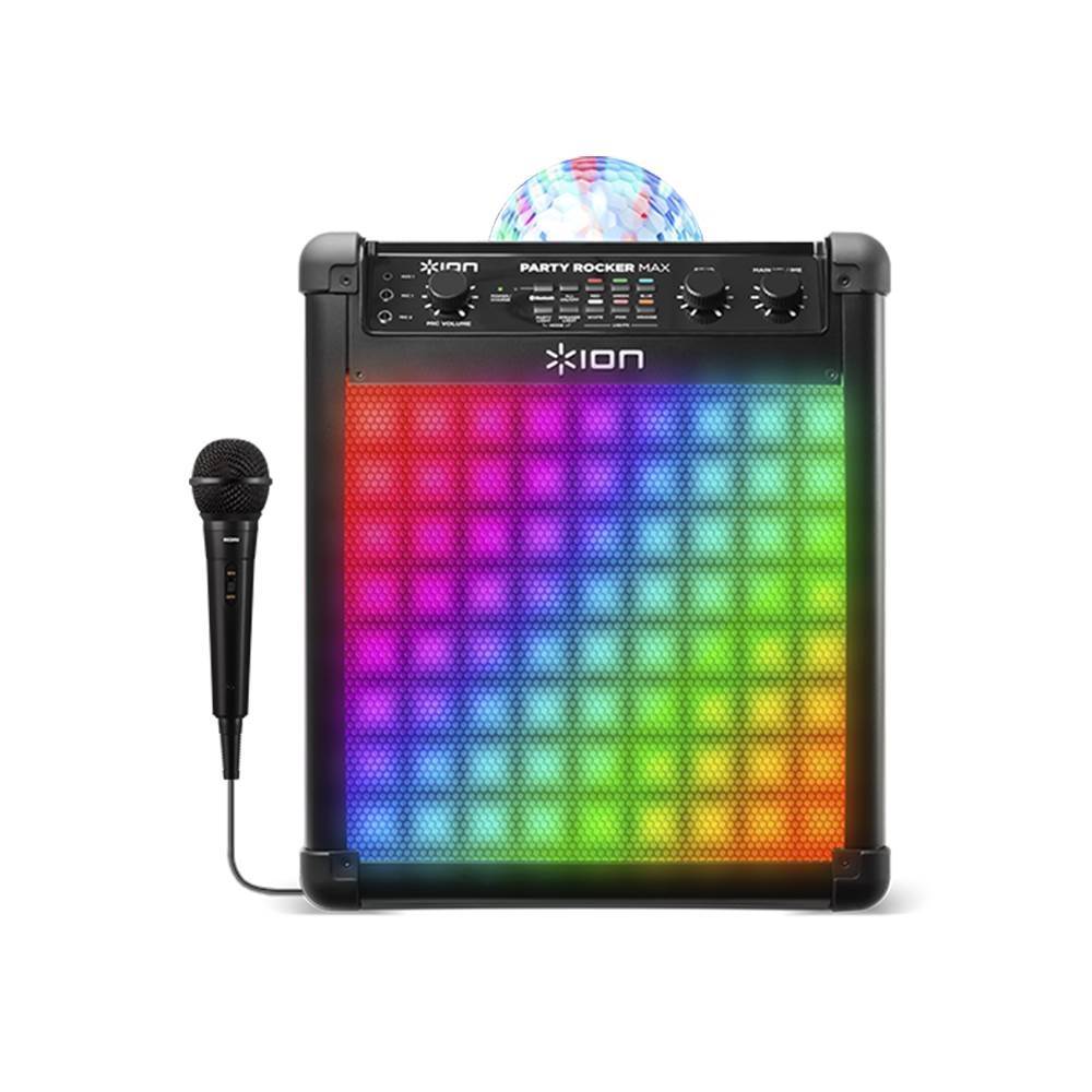Ion Party Rocker Max Wireless Bluetooth Karaoke Speaker with Lights (2 Pack)