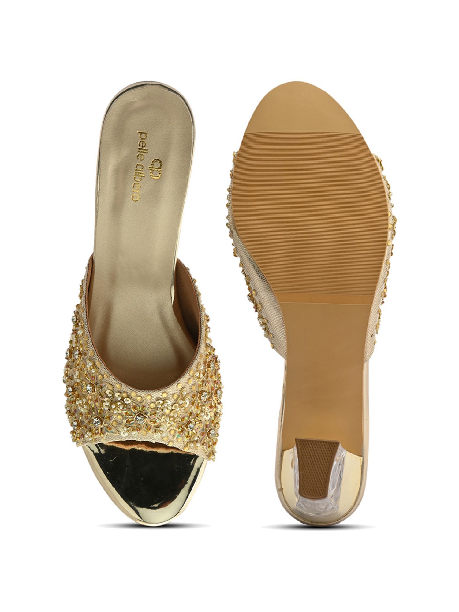 Pelle Albero Women's Gold Ethnic Sandals