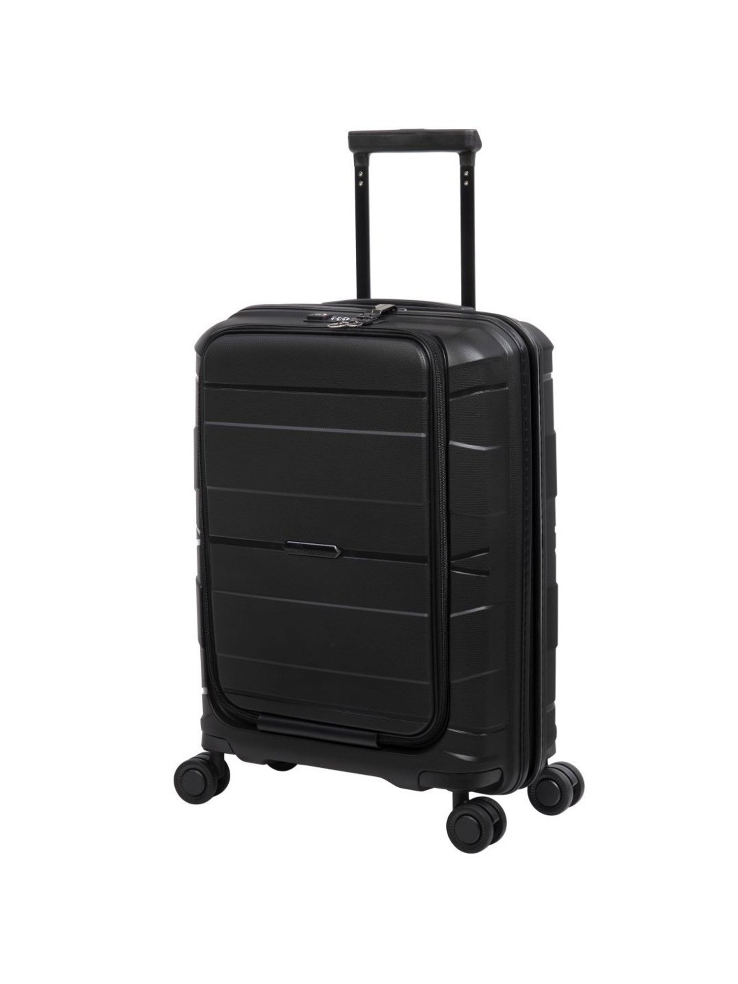 it luggage Momentous Black Cabin -20 inches with Laptop Section Hardsided Trolley Bag with TSA Lock