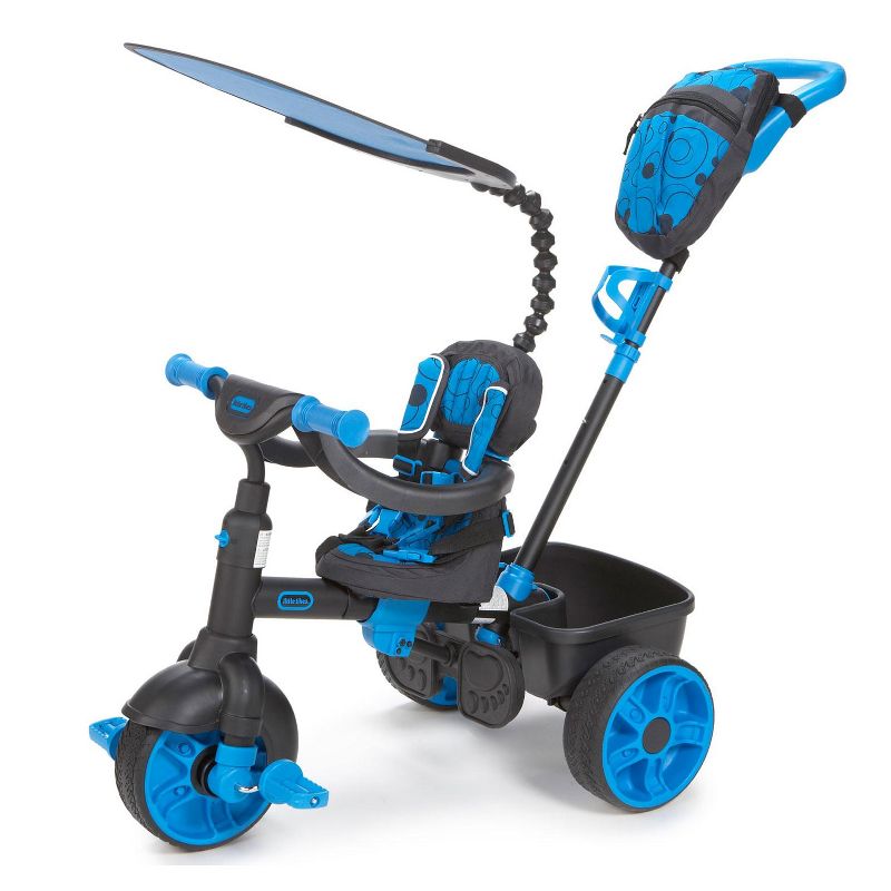 Little Tikes 4 in 1 Deluxe Edition Baby Toddler Trike Tricycle Bicycle with Training Wheels Adjustable Handle Seat and Canopy for 9 Months to 3 Years