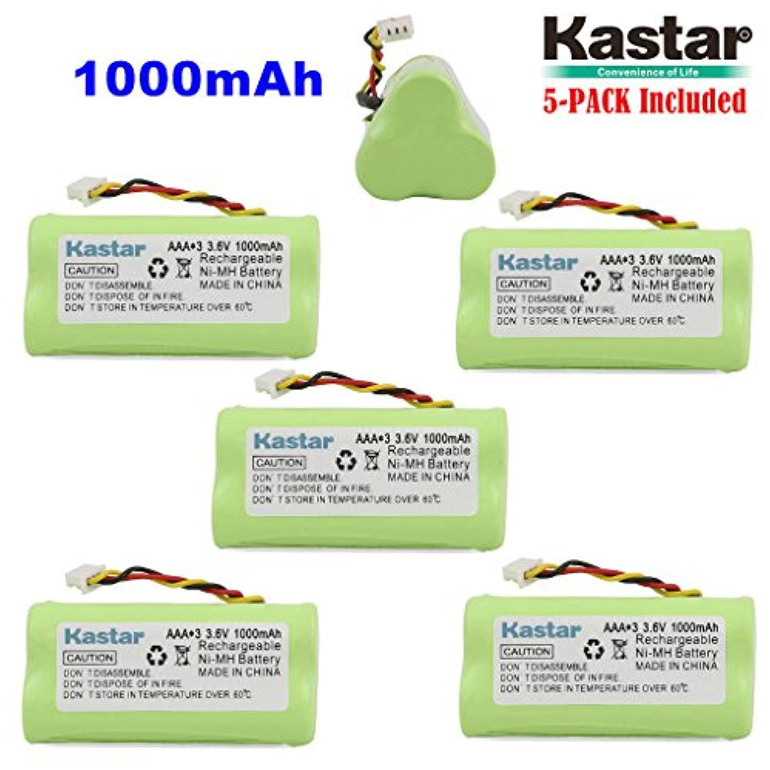 kastar 5-pack aaa 3.6v 1000mah ni-mh rechargeable battery replacement for zebra/motorola symbol 82-67705-01 symbol ls-4278 ls42