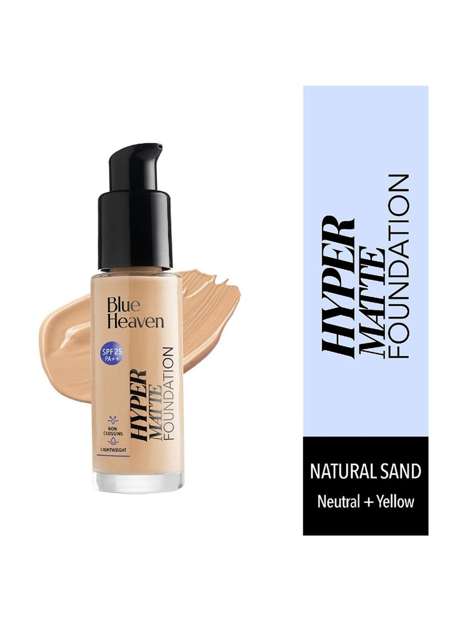 Blue Heaven Hyper Matte Foundation with SPF 25 PA++ 103 Natural Sand - 30 ml