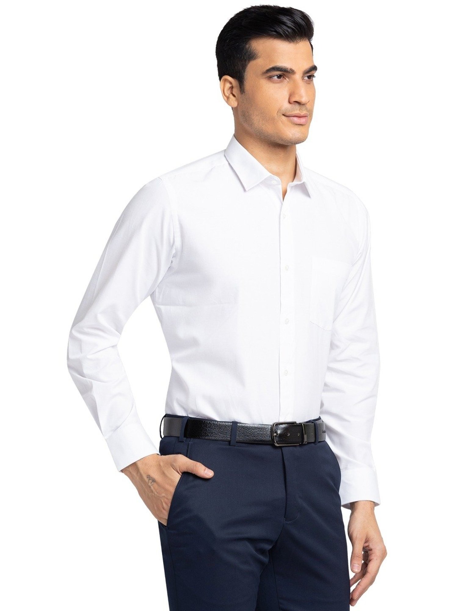 Park Avenue White Regular Fit Shirt