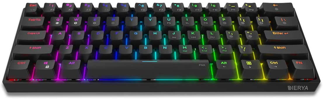 Glorious Modular Mechanical Gaming Keyboard (GMMK)- Barebone Edition (DIY Assembly Required) (Full Size, Black) + Glorious Black Aura Keycaps (Bundle)